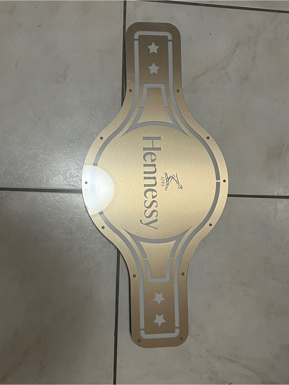 Hennessy Metallic Gold Decorative Wall Plaque